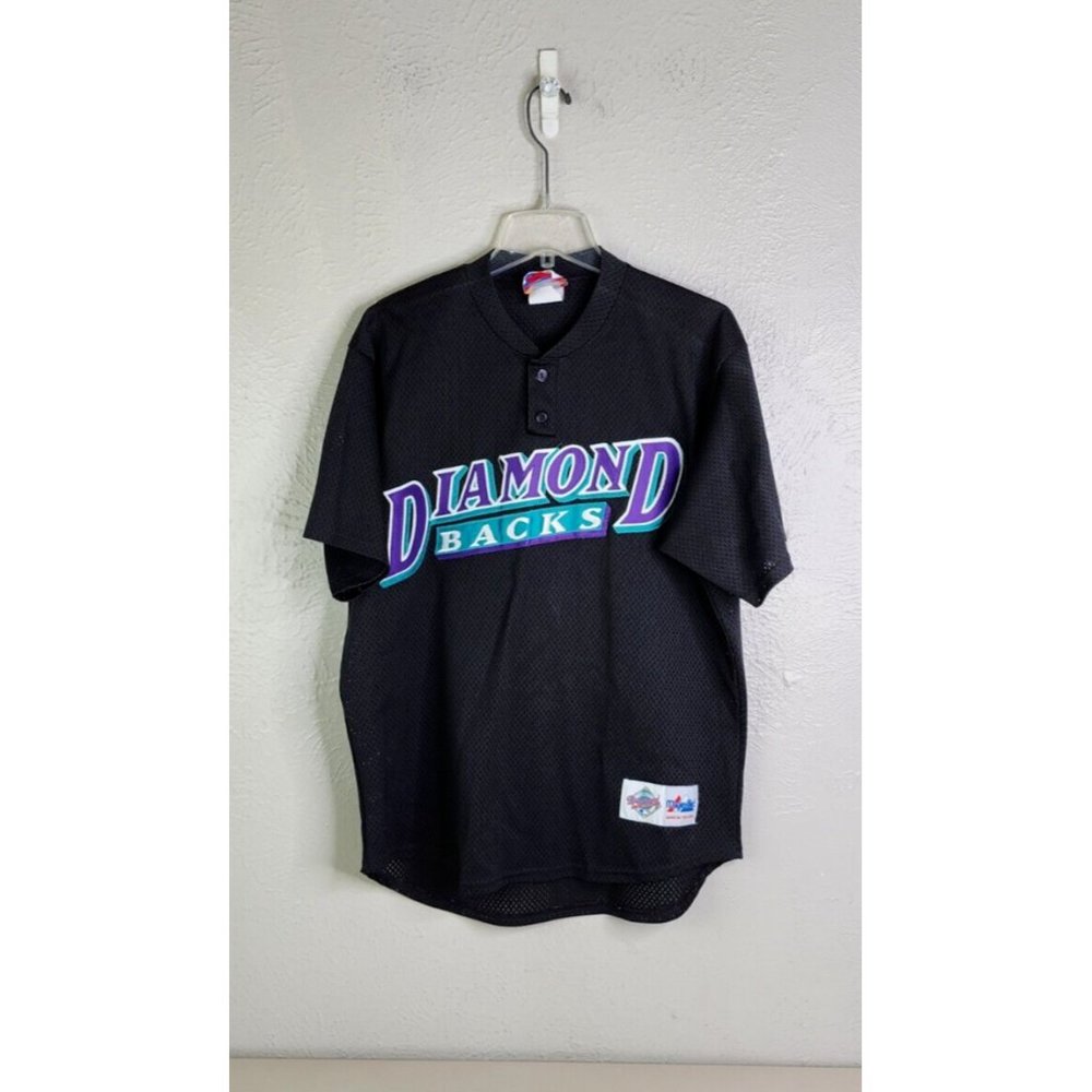 Vtg majestic arizona diamondbacks diamond collection men large black jersey